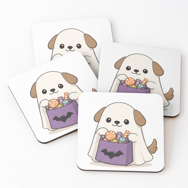 Item preview, Kawaii ghost dog candy bag Halloween  designed and sold by Bybushralab.