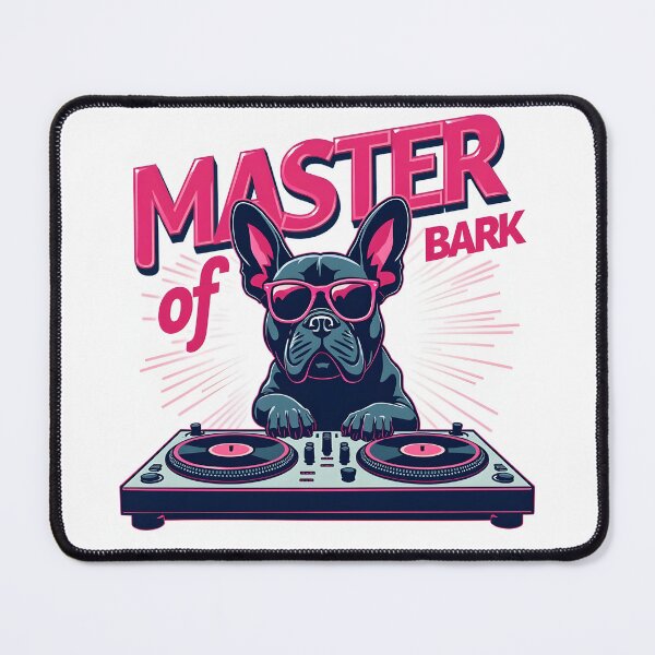 Item preview, FRENCH BULLDOG DJ MASTER OF BARK designed and sold by PawsStudioAU.