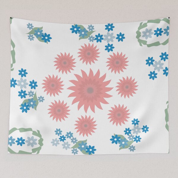 Item preview, Pastel Pink Lotus and Blue Floral Arrangement Vector Collection designed and sold by Ei-Ei.