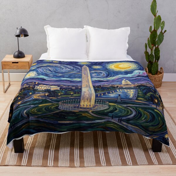 Item preview, Washington Monument Starry Night Historical Landscape designed and sold by Bad-Decisions-Designs.