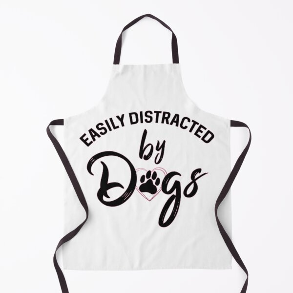 Item preview, Easily Distracted by Dogs - Cute Typography with Paw & Heart designed and sold by Shopeon Designs.