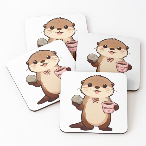 Item preview, Coffee & Lucky Stone Sea Otter designed and sold by Otterbean.