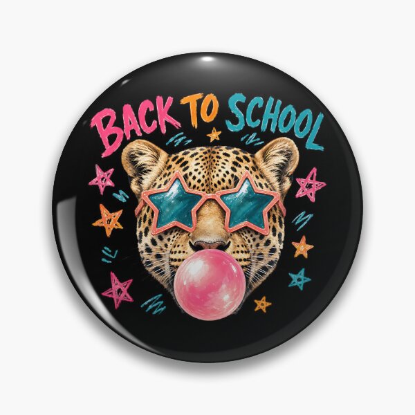 Item preview, Back to School Leopard Bubble Gum Star Glasses designed and sold by MOCH- ART.