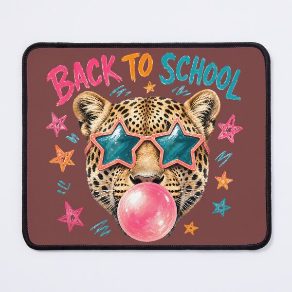 Item preview, Back to School Leopard Bubble Gum Star Glasses designed and sold by MOCH- ART.