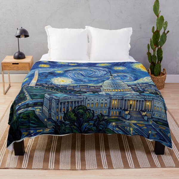 Item preview, US Capitol Building Starry Night Historical Landscape designed and sold by Bad-Decisions-Designs.