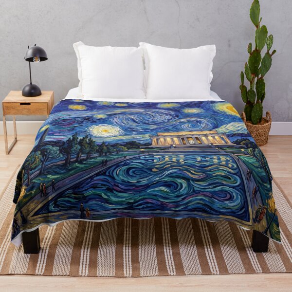 Item preview, Lincoln Memorial Starry Night Historical Landscape designed and sold by Bad-Decisions-Designs.