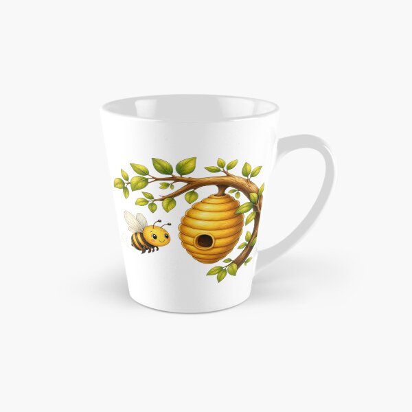 Item preview, Cute Bee and Beehive Branch Cartoon Illustration designed and sold by @VIRAT DESIGNER@.