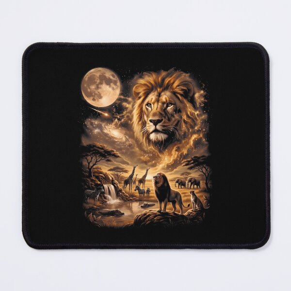 Item preview, Cosmic Lion Safari Nightscape Art designed and sold by nojany.