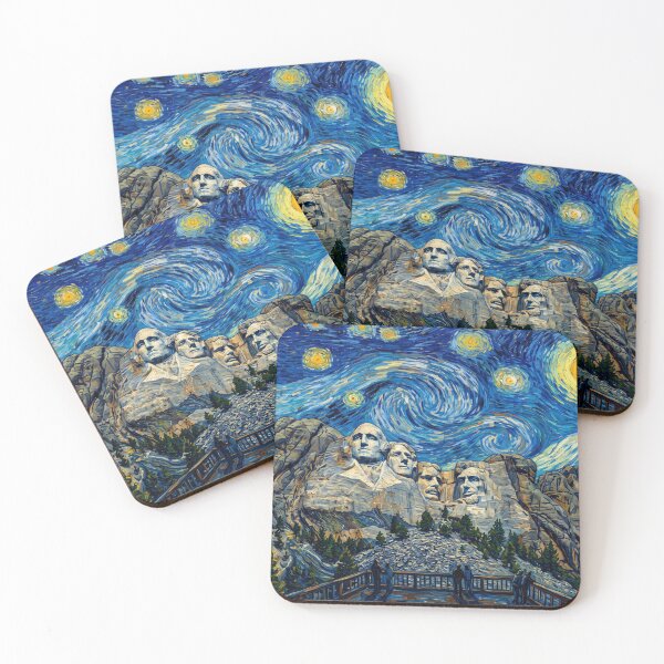 Item preview, Mount Rushmore Starry Night Historical Landscape designed and sold by Bad-Decisions-Designs.