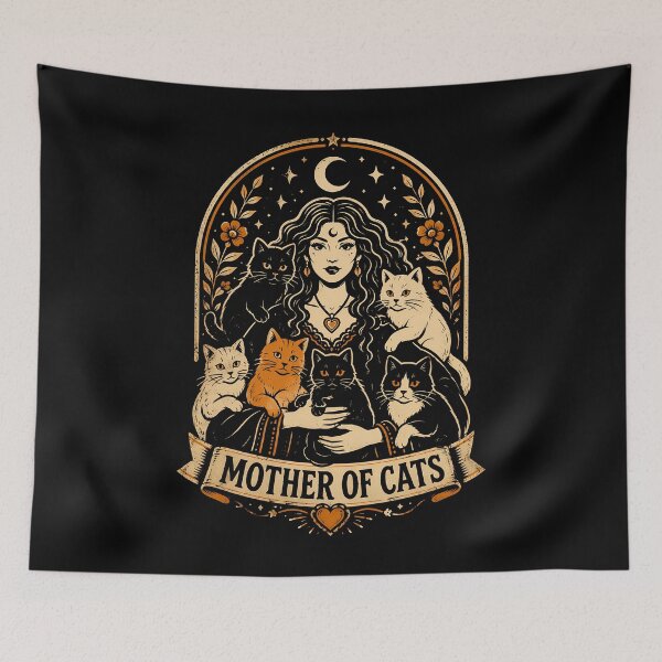 Item preview, Enchanting Mother of Cats Illustration Halloween designed and sold by rafaeltto.