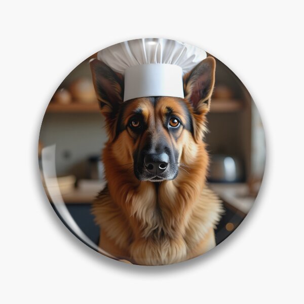 Item preview, german shepherd chef baker dog designed and sold by PawsStudioAU.