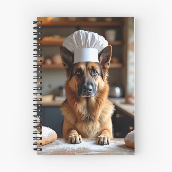 Item preview, german shepherd chef baker dog designed and sold by PawsStudioAU.