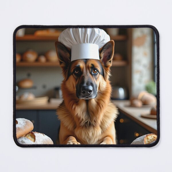 Item preview, german shepherd chef baker dog designed and sold by PawsStudioAU.