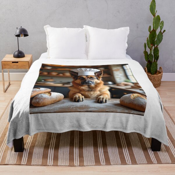 Item preview, german shepherd chef baker dog designed and sold by PawsStudioAU.