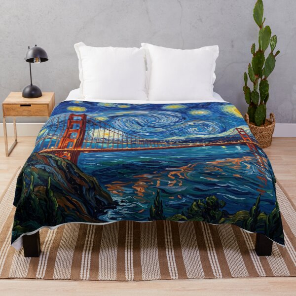 Item preview, Golden Gate Bridge Starry Night Historical Landscape designed and sold by Bad-Decisions-Designs.