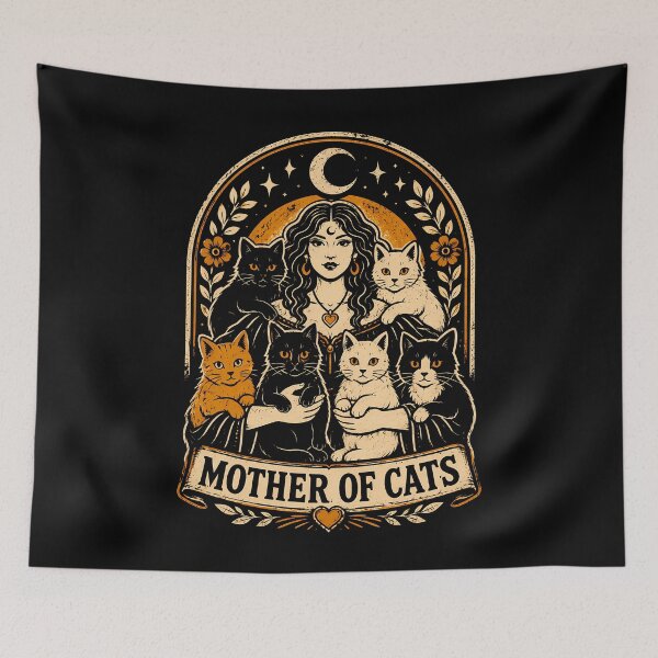 Item preview, Mother of Cats Vintage Illustration Halloween designed and sold by rafaeltto.