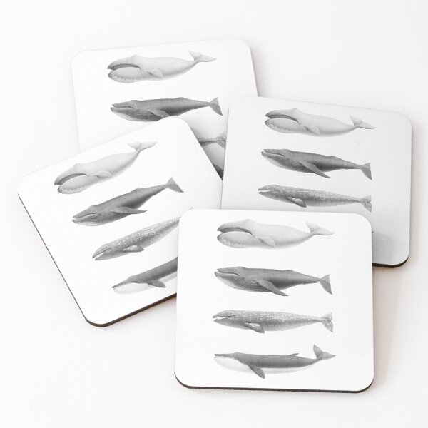 Item preview, Vintage Whale Illustration – Minimal Black and White Ocean Animals designed and sold by Good_Things.