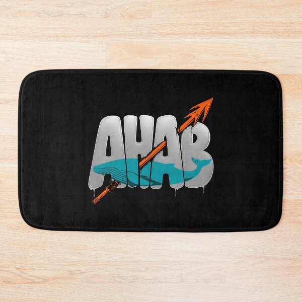 Item preview, Ahab Harpoon Through Whale Typography designed and sold by Fenay Designs.