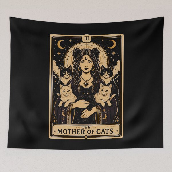 Item preview, The Mother of Cats Art Print Tarot Card designed and sold by rafaeltto.
