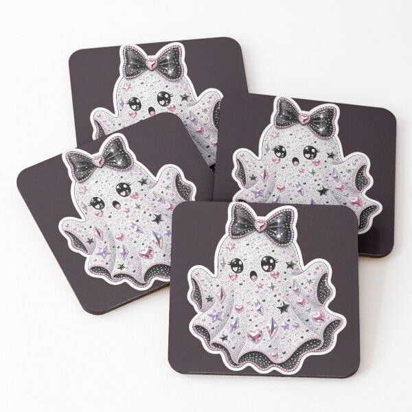 Item preview, Bedazzled Coquette Ghost Halloween Sticker designed and sold by MuseAI.