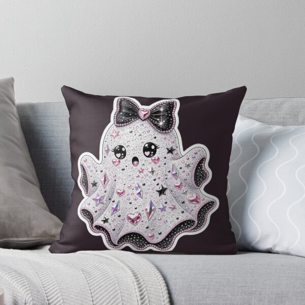 Item preview, Bedazzled Coquette Ghost Halloween Sticker designed and sold by MuseAI.