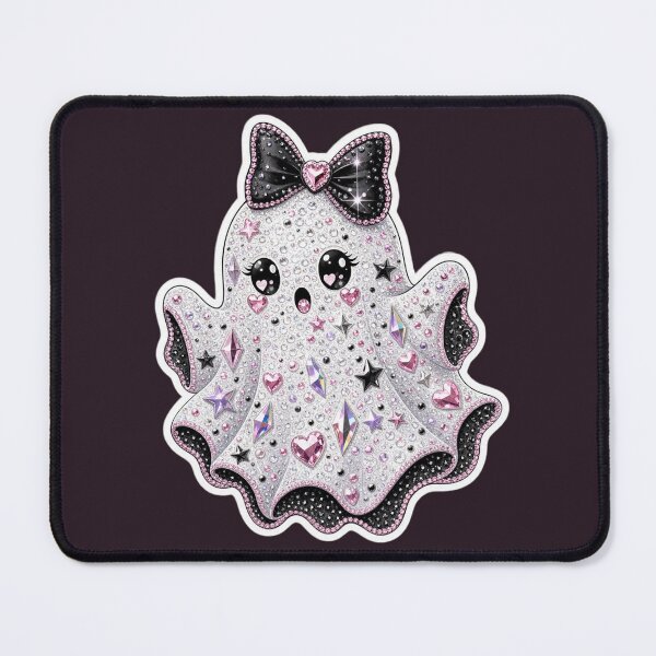 Item preview, Bedazzled Coquette Ghost Halloween Sticker designed and sold by MuseAI.