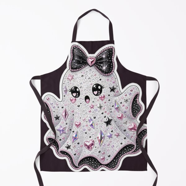 Item preview, Bedazzled Coquette Ghost Halloween Sticker designed and sold by MuseAI.