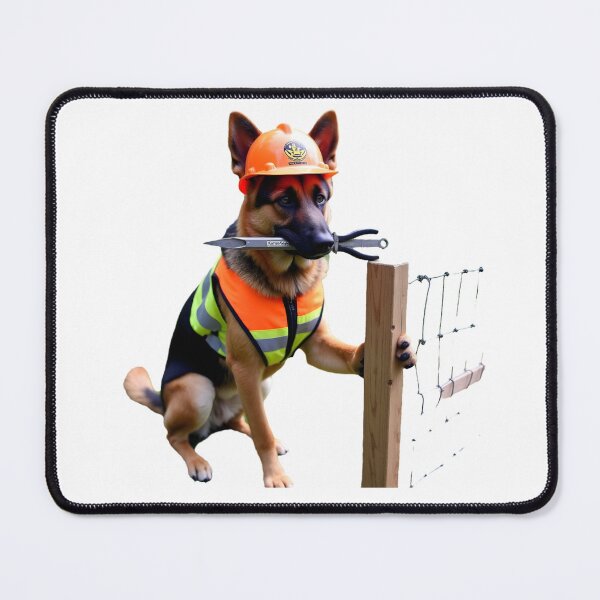 Item preview, german shepherd construction worker dog designed and sold by PawsStudioAU.