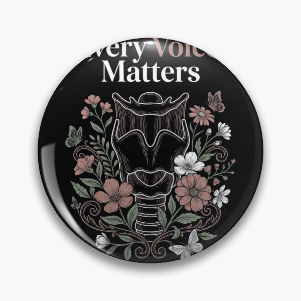 Item preview, Every Voice Matters Floral Larynx SLP Speech Therapy designed and sold by TeNovaStudio ⭐⭐⭐⭐⭐.