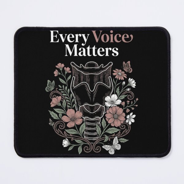 Item preview, Every Voice Matters Floral Larynx SLP Speech Therapy designed and sold by TeNovaStudio ⭐⭐⭐⭐⭐.