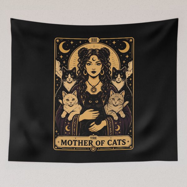 Item preview, The Mother of Cats Illustration Tarot Card designed and sold by rafaeltto.