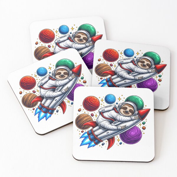 Item preview, Sloth astronaut vector illustration designed and sold by BinsAliza.