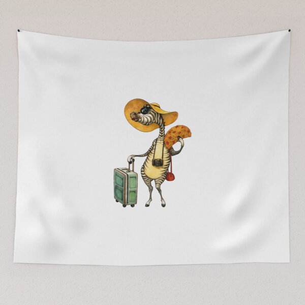 Item preview, Cute Traveling Zebra Illustration designed and sold by DailyDoodlesBySumbul.