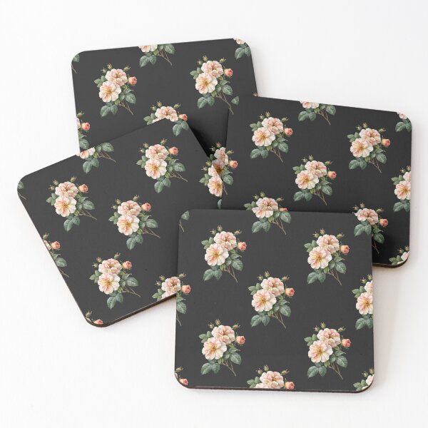 Item preview, Elegant Vintage Blush Roses Botanical Pattern Onyx Background Beauty designed and sold by EL-Lebedenko.