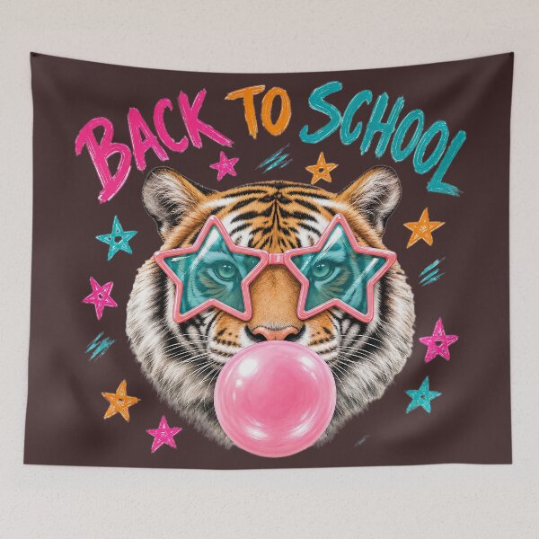 Item preview, Back to School Tiger Bubble Gum Star Glasses designed and sold by MOCH- ART.