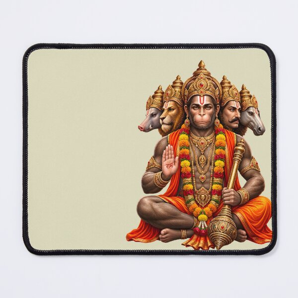 Item preview, Panchamukhi Hanuman Devotional Art designed and sold by hutofdesigns.