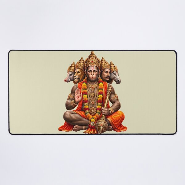 Item preview, Panchamukhi Hanuman Devotional Art designed and sold by hutofdesigns.