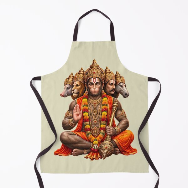 Item preview, Panchamukhi Hanuman Devotional Art designed and sold by hutofdesigns.