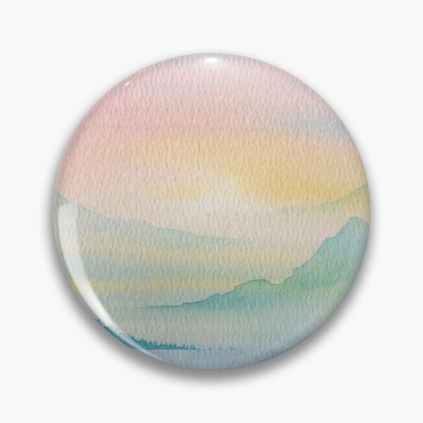 Item preview, The Distance Was Gentle, Pastel Mountain Watercolour designed and sold by ArithraStudio.