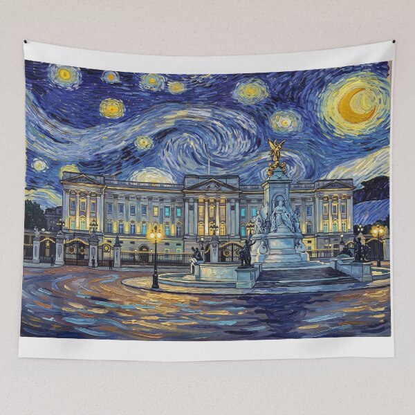 Item preview, Buckingham Palace Starry Night Historical Landscape designed and sold by Bad-Decisions-Designs.
