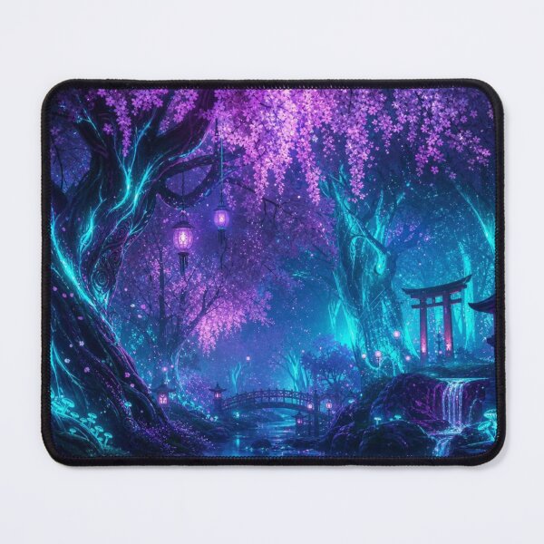 Item preview, Bioluminescent Enchanted Forest Shrine Digital Art designed and sold by @VIRAT DESIGNER@.