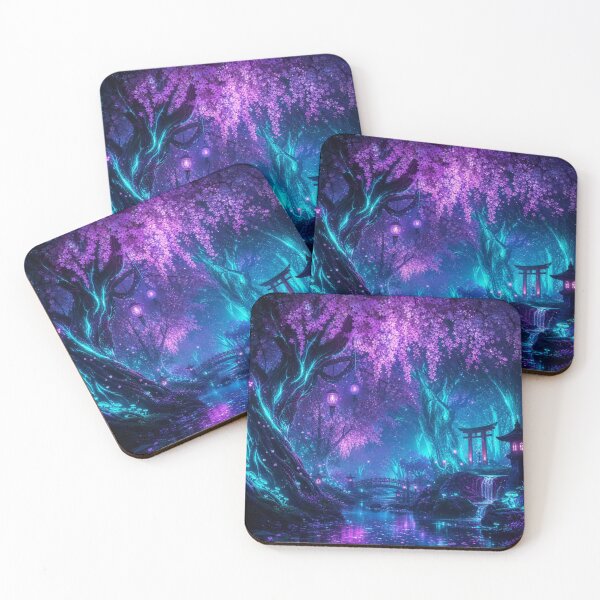 Item preview, Bioluminescent Enchanted Forest Shrine Digital Art designed and sold by @VIRAT DESIGNER@.