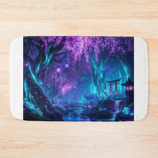 Item preview, Bioluminescent Enchanted Forest Shrine Digital Art designed and sold by @VIRAT DESIGNER@.