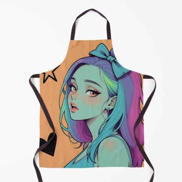 Item preview, Pastel Pop Anime Girl Neon Rainbow Hair Portrait designed and sold by Killington.