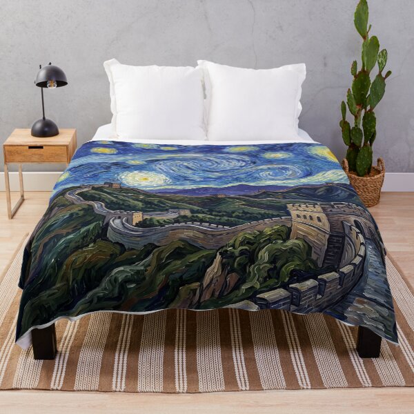 Item preview, Great Wall of China Starry Night Historical Landscape designed and sold by Bad-Decisions-Designs.