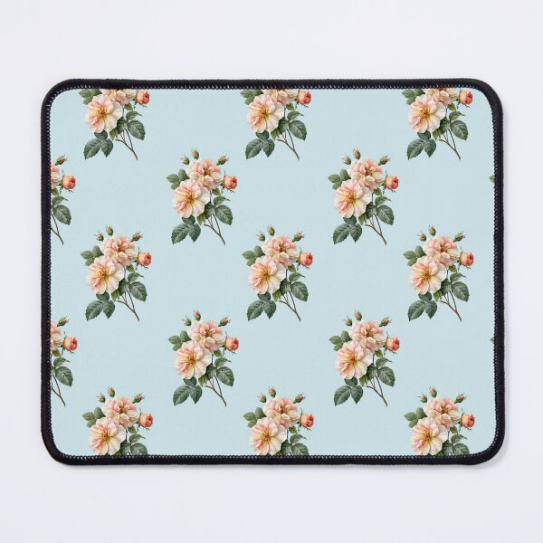 Item preview, Delicate Vintage Rose Bouquet Seamless Pastel Blue Botanical Pattern designed and sold by EL-Lebedenko.