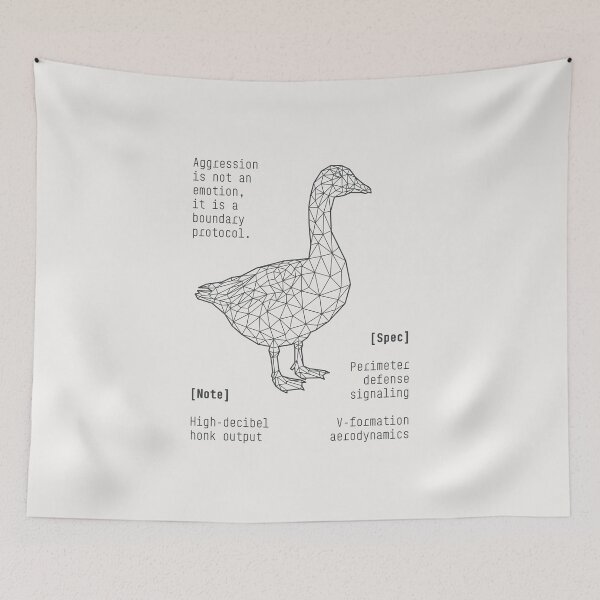 Item preview, Goose Tech Spec Blueprint Zoo Series Poster designed and sold by drTerrens.