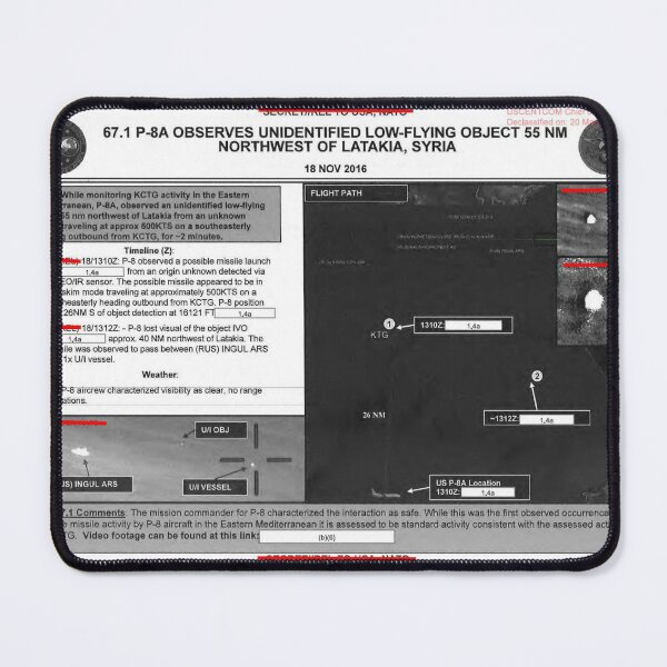 Item preview, UFO - DECLASSIFIED dow-uap-d55-mission-report-syria-november-2016_PAGE1 designed and sold by CG17s.