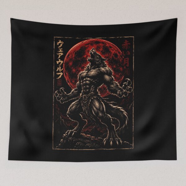 Item preview, Majestic Werewolf Under a Blood Moon designed and sold by rafaeltto.