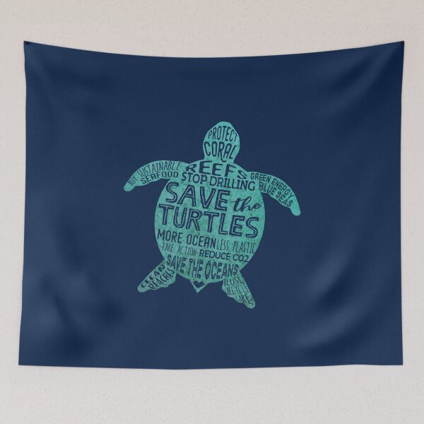 Item preview, Save the Turtles - Silhouette Words designed and sold by jitterfly.
